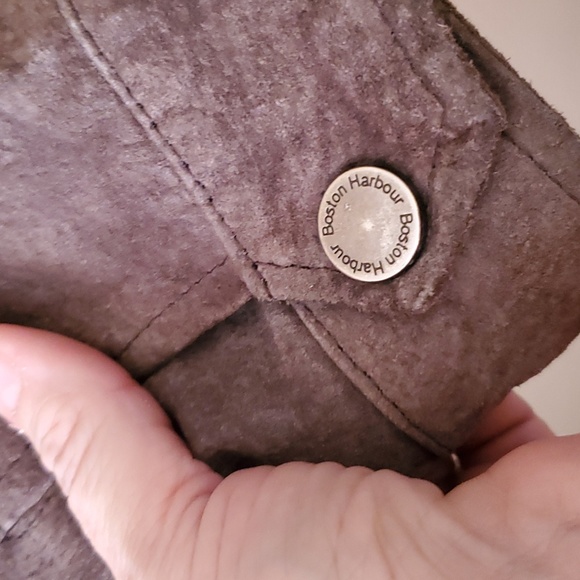 Boston Harbour Outdoorwear Men’s Soft Brown Suede Leather Jacket Coat Size XL - Picture 5 of 9